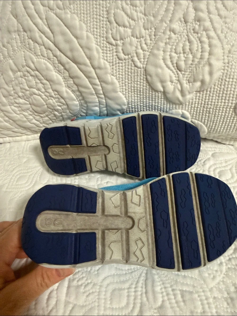 On Running Kids Slip-On Sneakers in Aqua Teal with Navy Accents